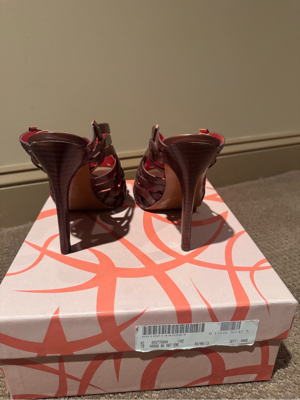 Brown Via Spiga Slip On Heels - Picture 3 of 5